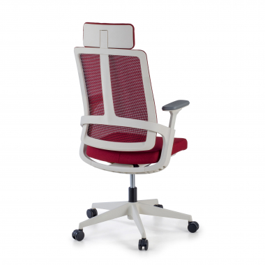 cheap office chair white red white frame mesh 4d adjustable armrests lumbar support headrest 7