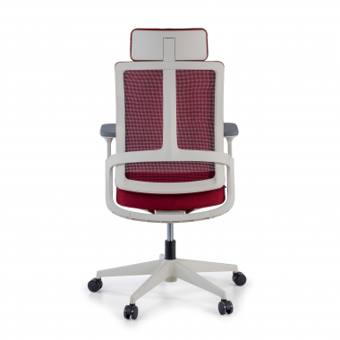 cheap office chair white red white frame mesh 4d adjustable armrests lumbar support headrest 8