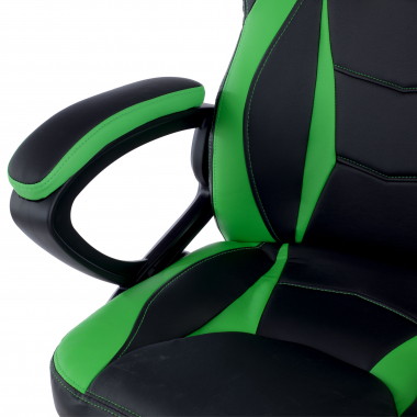 gaming chair green drift synthetic leather fixed armrests 6
