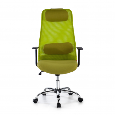 office chair green sigma mesh fixed armrests headrest 3