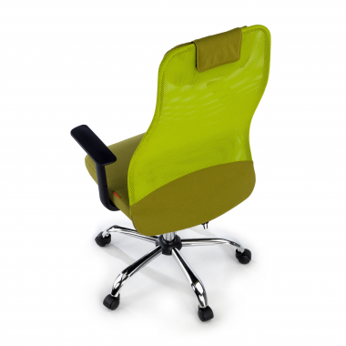 office chair green sigma mesh fixed armrests headrest 6