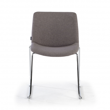 visitor chair gray without arms fabric fixed armrests 3