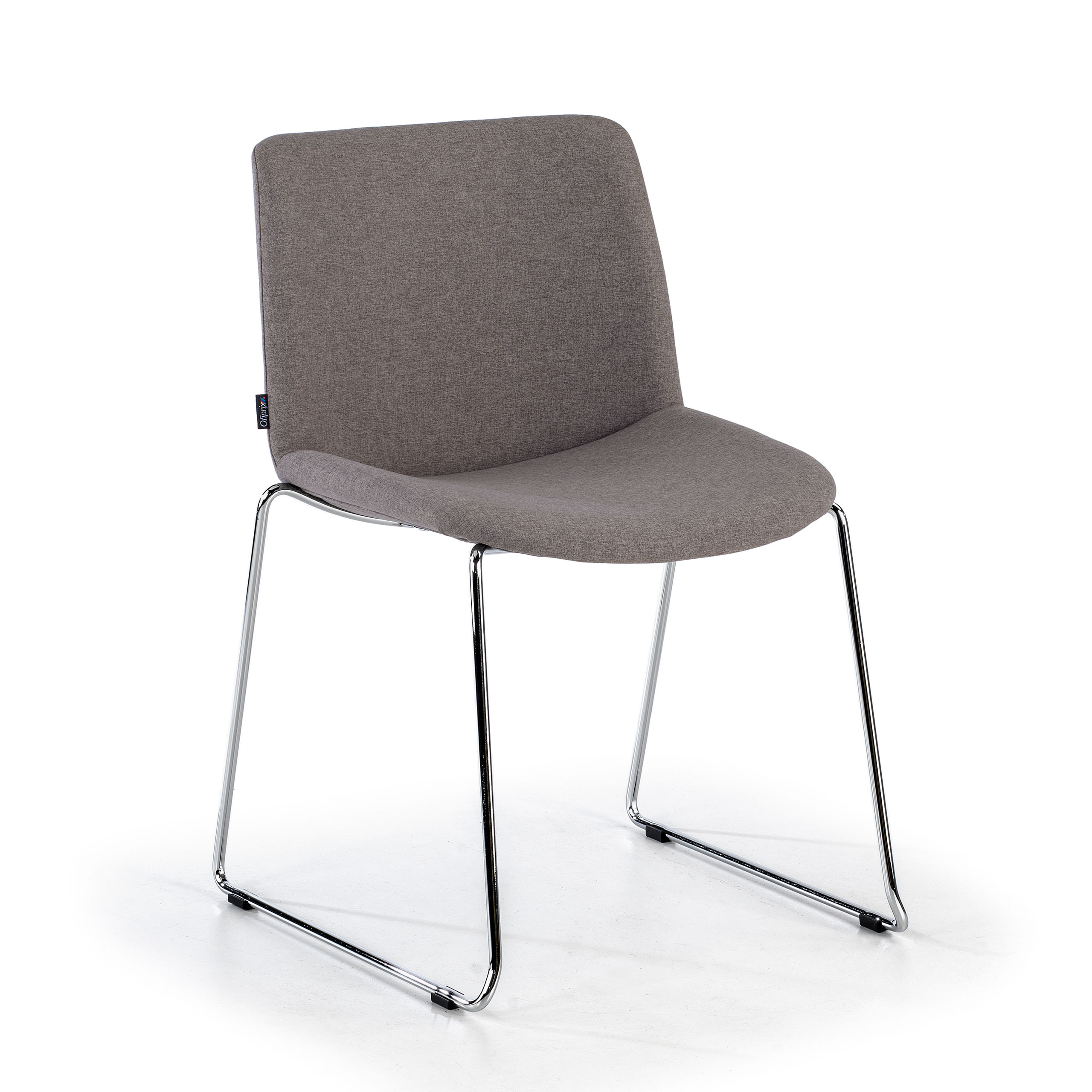 Visitor chair Flow, wraparound backrest, sled base