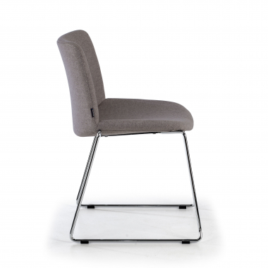 visitor chair gray without arms fabric fixed armrests 4
