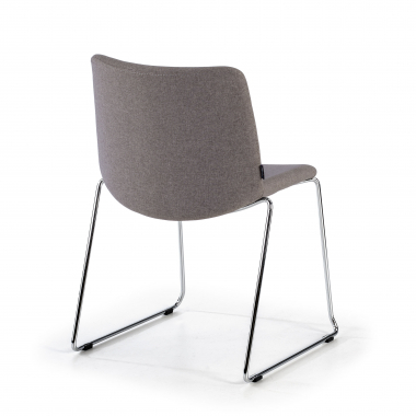 visitor chair gray without arms fabric fixed armrests 5
