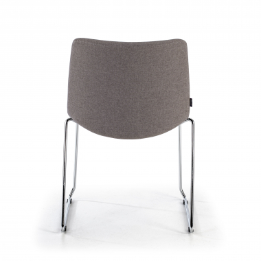 visitor chair gray without arms fabric fixed armrests 9