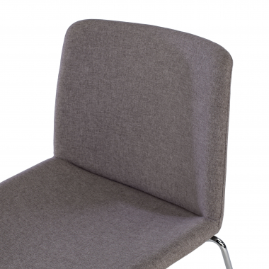 visitor chair gray without arms fabric fixed armrests 6