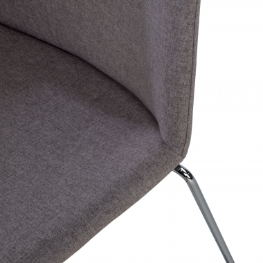 visitor chair gray without arms fabric fixed armrests 7