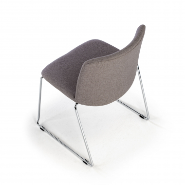 visitor chair gray without arms fabric fixed armrests 10