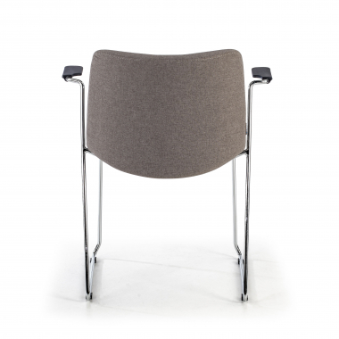 visitor chair gray with arms fabric fixed armrests 6