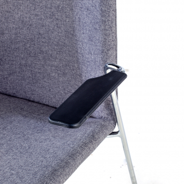 visitor chair black with arms fabric fixed armrests 7