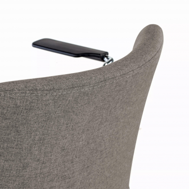 visitor chair gray with arms fabric fixed armrests 7