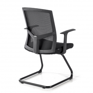 visitor chair black confidant chair mesh fixed armrests 6