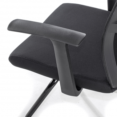 visitor chair black confidant chair mesh fixed armrests 5