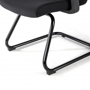 visitor chair black confidant chair mesh fixed armrests 9