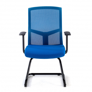visitor chair blue confidant chair mesh fixed armrests 3