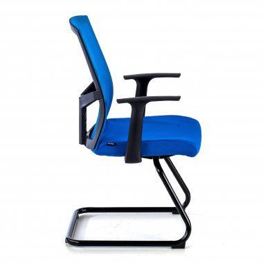 visitor chair blue confidant chair mesh fixed armrests 4