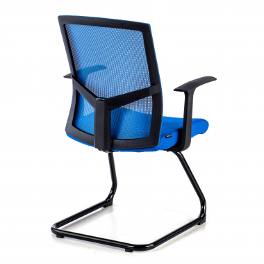 visitor chair blue confidant chair mesh fixed armrests 6