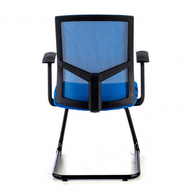 visitor chair blue confidant chair mesh fixed armrests 7