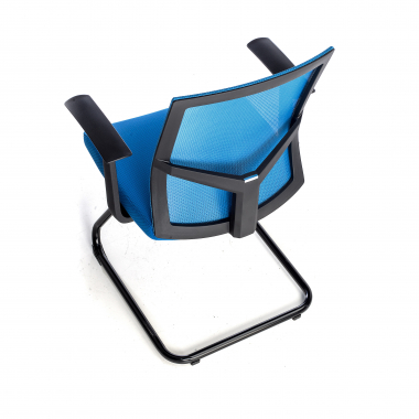 visitor chair blue confidant chair mesh fixed armrests 8
