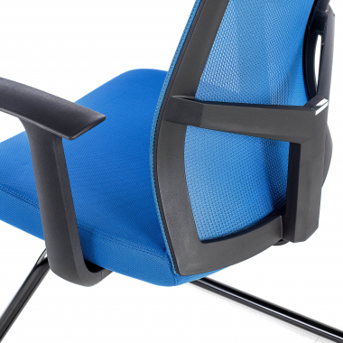 visitor chair blue confidant chair mesh fixed armrests 5