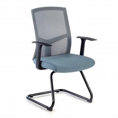 visitor chair gray confidant chair mesh fixed armrests 1