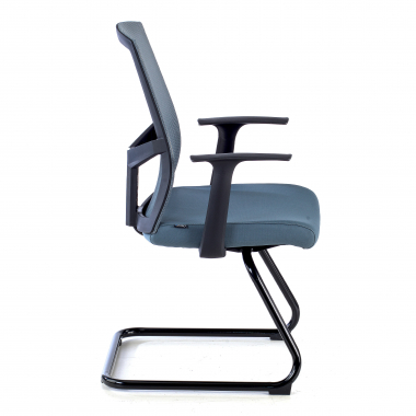 visitor chair gray confidant chair mesh fixed armrests 4