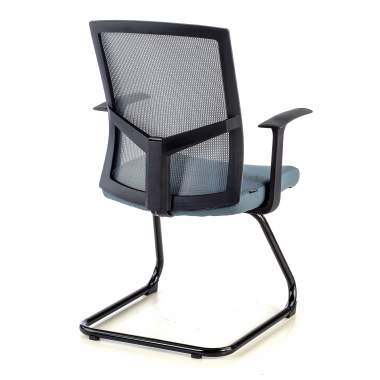 visitor chair gray confidant chair mesh fixed armrests 6