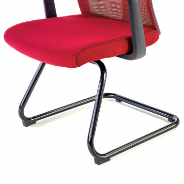 visitor chair red confidant chair mesh fixed armrests 8