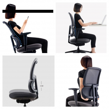 ergonomic chair black bjorg mesh 3d adjustable armrests lumbar support headrest 9