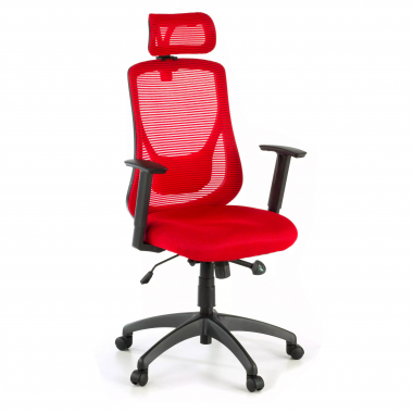 office chair red lake mesh 1d adjustable armrests lumbar support headrest 1