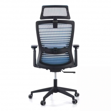 office chair blue tesla mesh 3d adjustable armrests lumbar support headrest 8