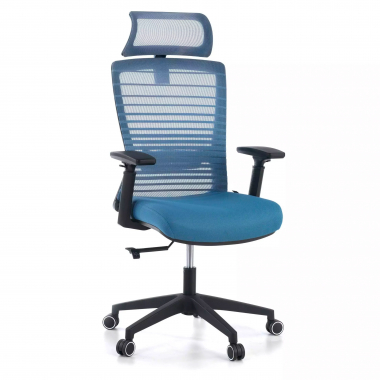 office chair blue tesla mesh 3d adjustable armrests lumbar support headrest 1