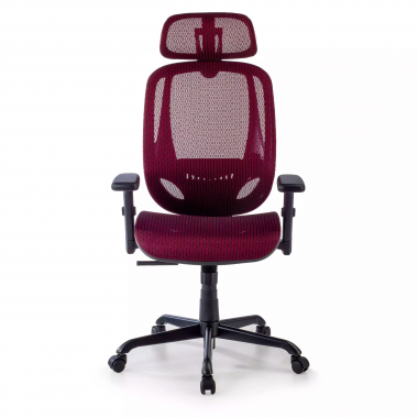 ergonomic chair red locktech mesh 1d adjustable armrests lumbar support headrest 5
