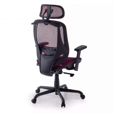 ergonomic chair red locktech mesh 1d adjustable armrests lumbar support headrest 8