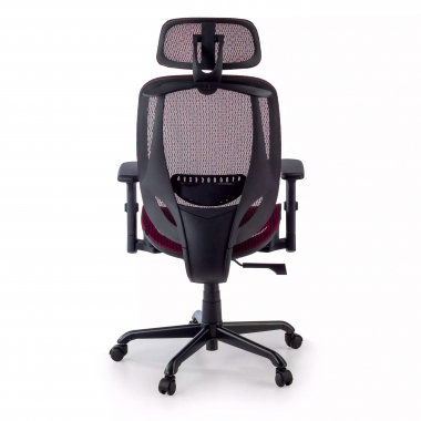 ergonomic chair red locktech mesh 1d adjustable armrests lumbar support headrest 9