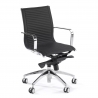 Brenton design office chair low back, black frame, faux leather