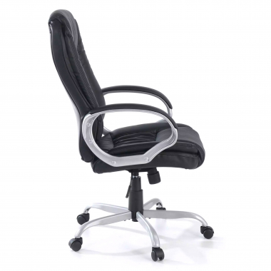 office chair black baltimore synthetic leather upholstered armrests 4