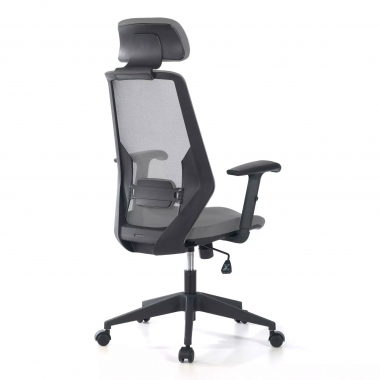 office chair gray belinda mesh 1d adjustable armrests lumbar support headrest 5