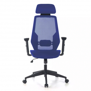office chair blue belinda mesh 1d adjustable armrests lumbar support headrest 3