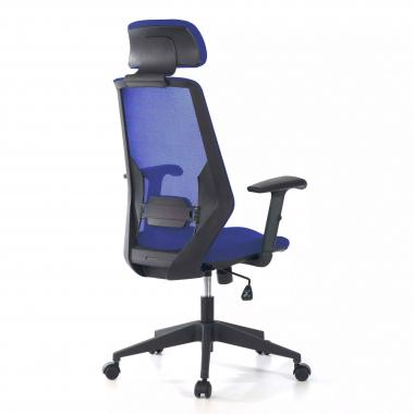 office chair blue belinda mesh 1d adjustable armrests lumbar support headrest 5