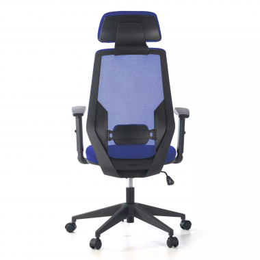 office chair blue belinda mesh 1d adjustable armrests lumbar support headrest 6