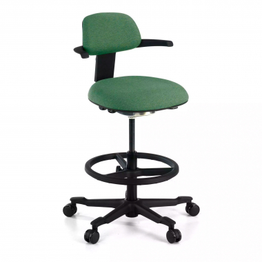 office stool green erghos fabric no armrests 1