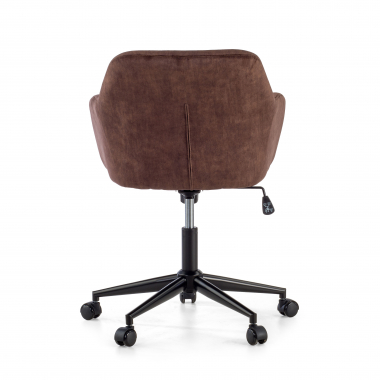 swivel chair brown rose fabric no armrests 9