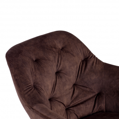 swivel chair brown rose fabric no armrests 8