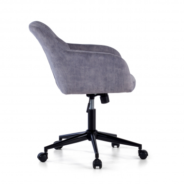 swivel chair gray rose fabric no armrests 4
