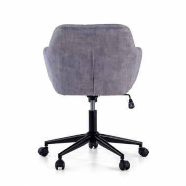 swivel chair gray rose fabric no armrests 7