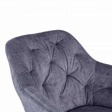 swivel chair gray rose fabric no armrests 5