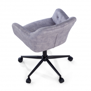swivel chair gray rose fabric no armrests 10