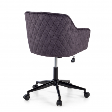 swivel chair black watson fabric no armrests 5
